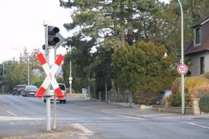 Bahnübergang in der Bahnhofstraße