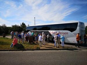 Gemeinsames Frühstück auf dem Weg nach Leizig