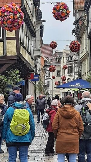 Malerische Gasse in Quedlinburg
